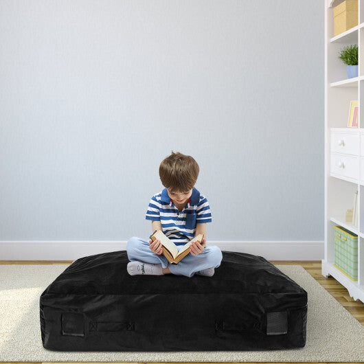 47 x 35.5 Inch Crash Pad Sensory Mat with Foam Blocks and Washable Cover-Black LuxuryLifeWay Online Store