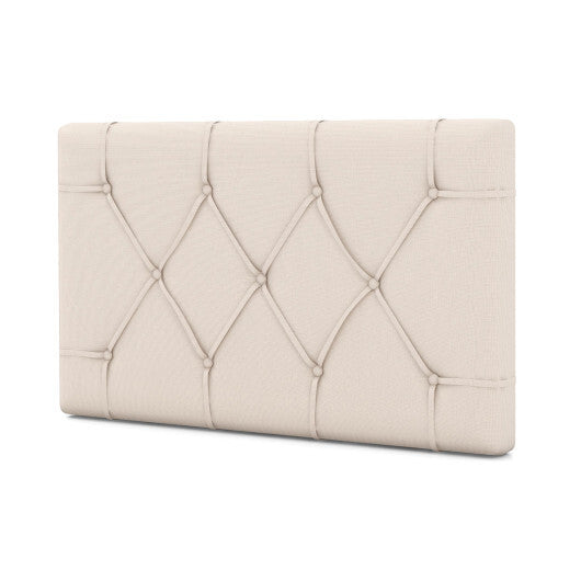 Upholstered Headboard for Twin Size Bed with Fabric Upholstery-Beige LuxuryLifeWay Online Store