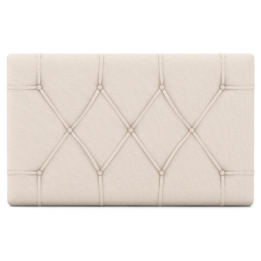 Upholstered Headboard for Twin Size Bed with Fabric Upholstery-Beige LuxuryLifeWay Online Store