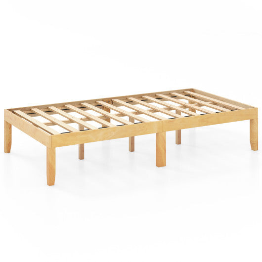 14 Inch Twin Wood Platform Bed Frame with Wooden Slats Support-Espresso LuxuryLifeWay Online Store