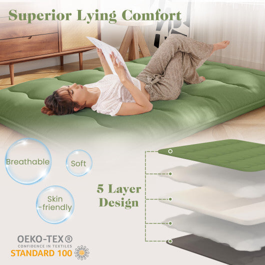 Floor Mattress with Washable Cover and Carry Bag-Full Size LuxuryLifeWay Online Store