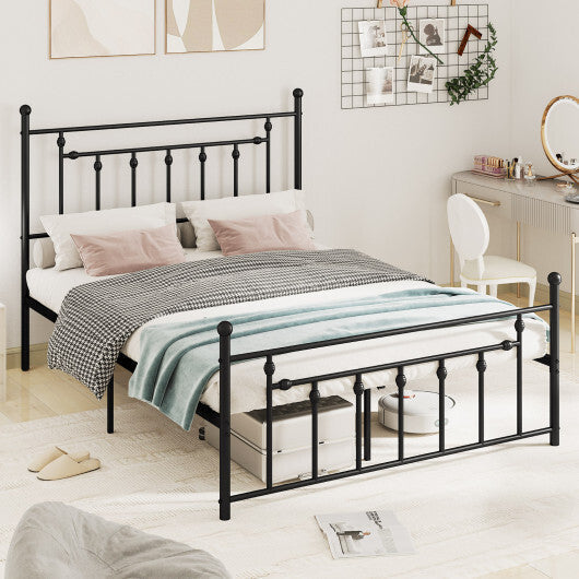 Full/Queen/Twin Size Heavy-duty Metal Bed Frame with Headboard-Twin Size LuxuryLifeWay Online Store