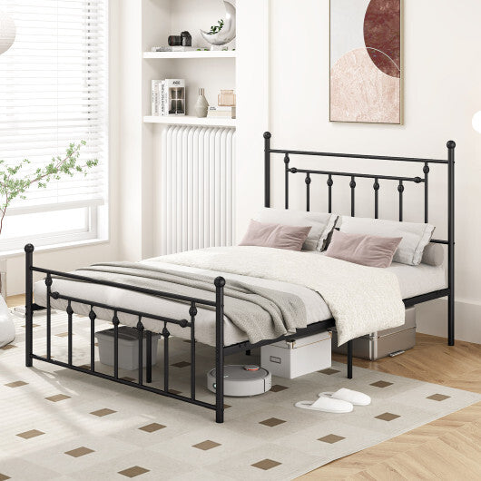 Full/Queen/Twin Size Heavy-duty Metal Bed Frame with Headboard-Twin Size LuxuryLifeWay Online Store