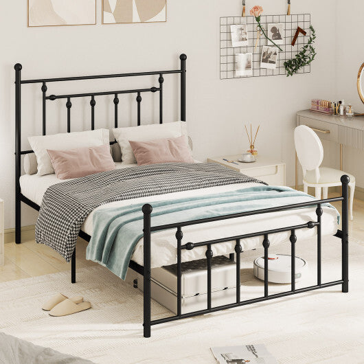 Full/Queen/Twin Size Heavy-duty Metal Bed Frame with Headboard-Twin Size LuxuryLifeWay Online Store
