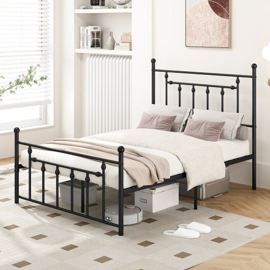 Full/Queen/Twin Size Heavy-duty Metal Bed Frame with Headboard-Twin Size LuxuryLifeWay Online Store