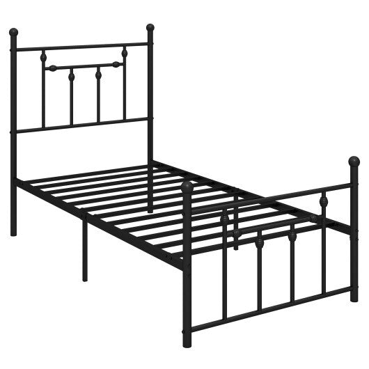 Full/Queen/Twin Size Heavy-duty Metal Bed Frame with Headboard-Twin Size LuxuryLifeWay Online Store