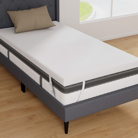 3 Inch Gel-Infused Memory Foam Mattress Topper with Removable Cover-King Size