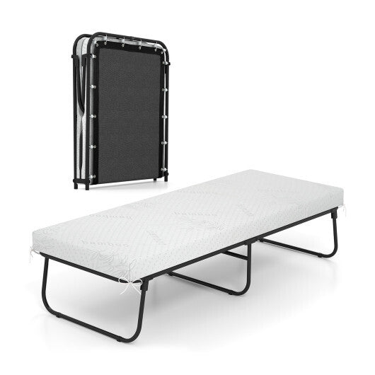 75 x 31 Inch Folding Bed with Mattress Cot Size with Memory Foam LuxuryLifeWay Online Store