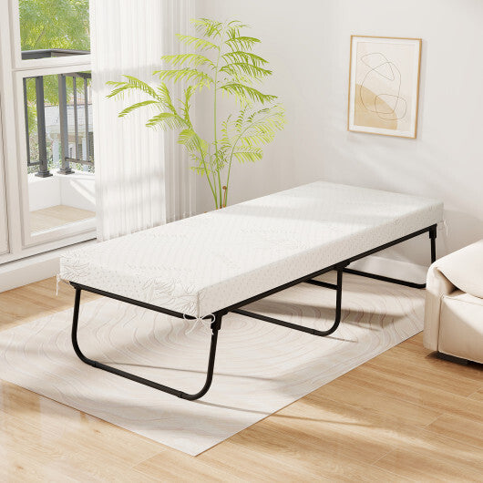 75 x 31 Inch Folding Bed with Mattress Cot Size with Memory Foam LuxuryLifeWay Online Store