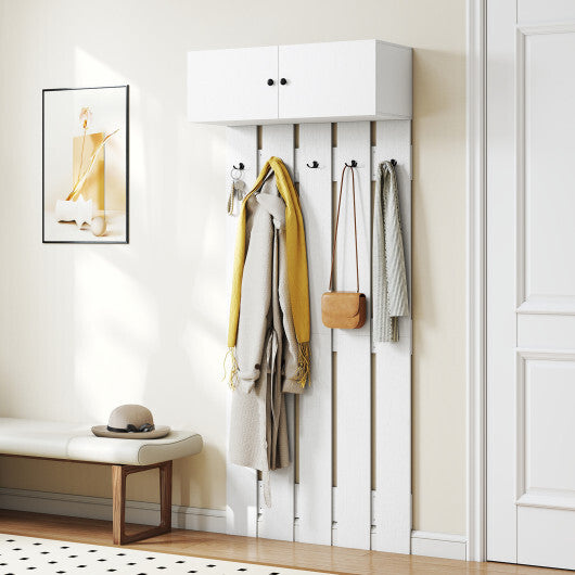 Entryway Wall Coat Rack Wall Mounted Coat Clothes Rack-Rustic Brown LuxuryLifeWay Online Store