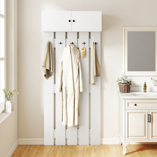 Entryway Wall Coat Rack Wall Mounted Coat Clothes Rack-Rustic Brown LuxuryLifeWay Online Store