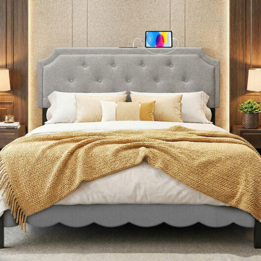 Headboard for Queen and Full Size Bed Tufted Upholstered Head Board-Gray LuxuryLifeWay Online Store