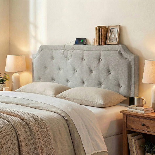 Headboard for Queen and Full Size Bed Tufted Upholstered Head Board-Gray LuxuryLifeWay Online Store