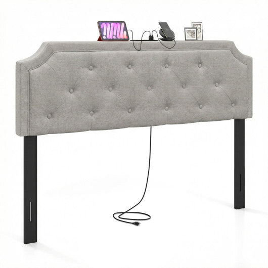 Headboard for Queen and Full Size Bed Tufted Upholstered Head Board-Gray LuxuryLifeWay Online Store