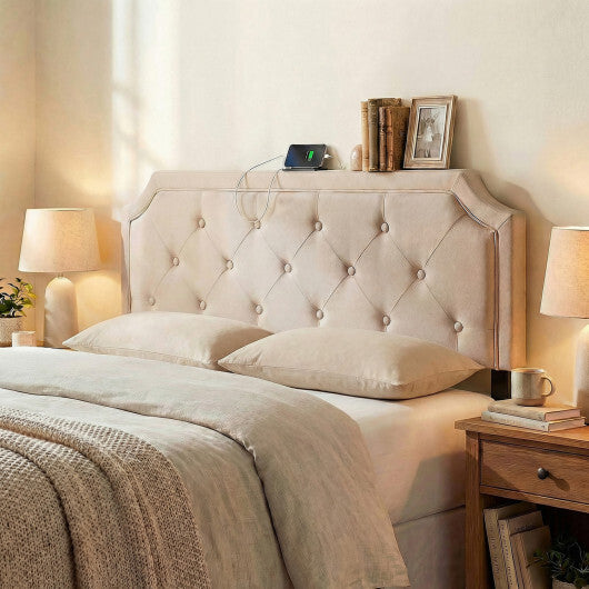 Headboard for Queen and Full Size Bed Tufted Upholstered Head Board-Gray LuxuryLifeWay Online Store