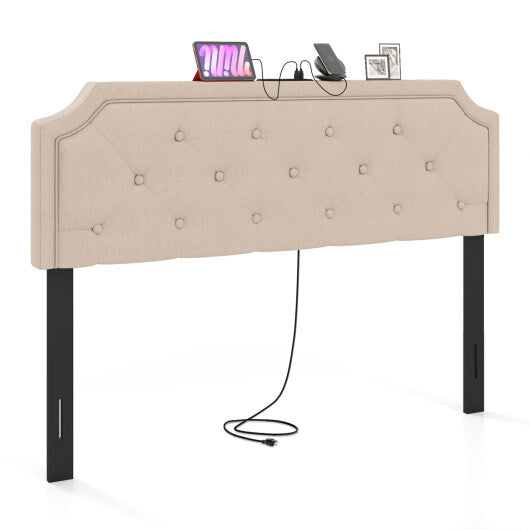 Headboard for Queen and Full Size Bed Tufted Upholstered Head Board-Gray LuxuryLifeWay Online Store