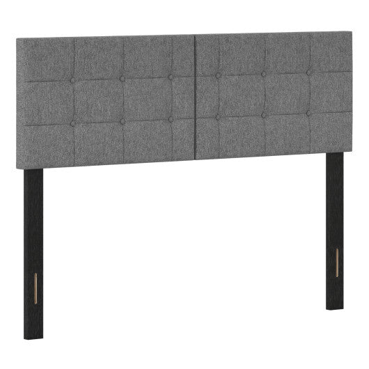 Upholstered Headboard with Adjustable Width for Full/Queen Size Beds-Dark Gray LuxuryLifeWay Online Store