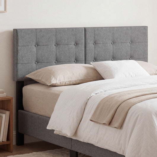 Upholstered Headboard with Adjustable Width for Full/Queen Size Beds-Dark Gray LuxuryLifeWay Online Store