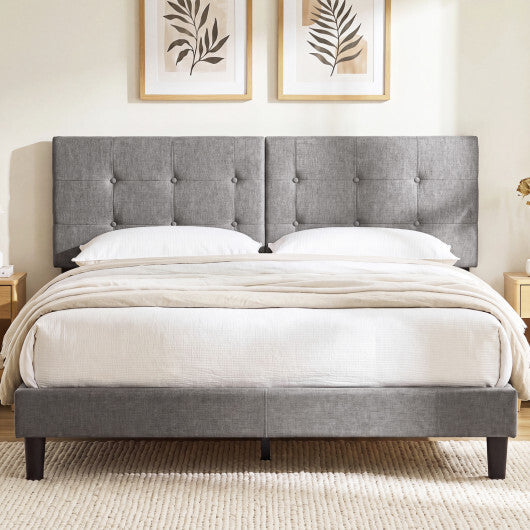 Upholstered Headboard with Adjustable Width for Full/Queen Size Beds-Dark Gray LuxuryLifeWay Online Store