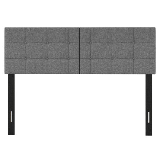 Upholstered Headboard with Adjustable Width for Full/Queen Size Beds-Dark Gray LuxuryLifeWay Online Store