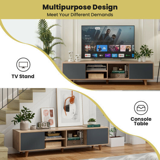 TV Stand Cabinet for TVs up to 65 Inch with Open Shelf for Living Room LuxuryLifeWay Online Store
