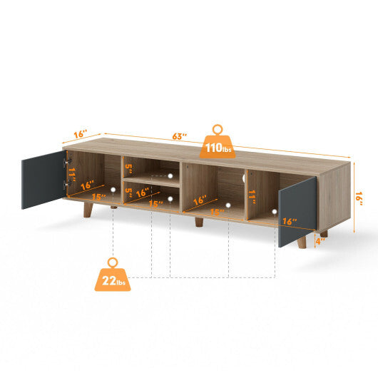 TV Stand Cabinet for TVs up to 65 Inch with Open Shelf for Living Room LuxuryLifeWay Online Store