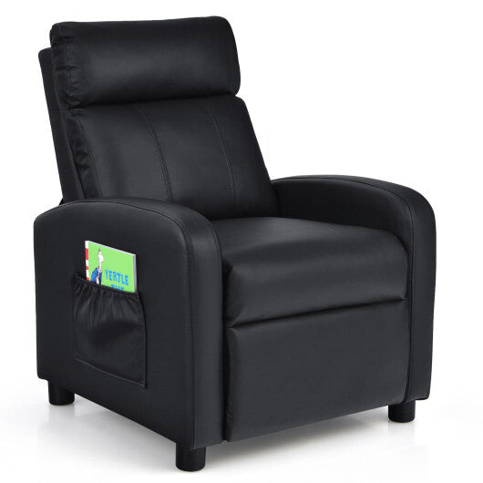 Ergonomic PU Leather Kids Recliner Lounge Sofa for 3-12 Age Group-Pink LuxuryLifeWay Online Store