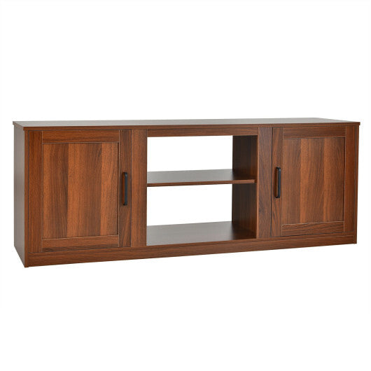 58 Inch TV Stand with 1500W Faux Fireplace for TVs up to 65 Inch-Natural LuxuryLifeWay Online Store