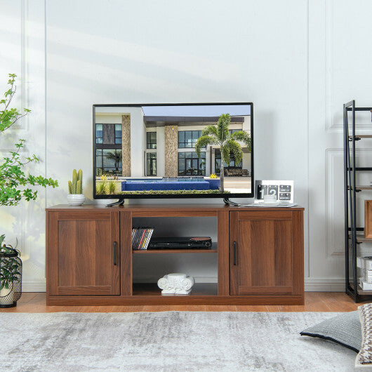 58 Inch TV Stand with 1500W Faux Fireplace for TVs up to 65 Inch-Natural LuxuryLifeWay Online Store