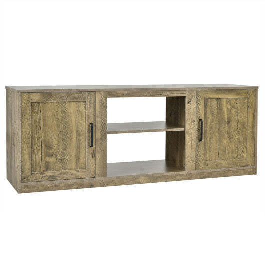 58 Inch TV Stand with 1500W Faux Fireplace for TVs up to 65 Inch-Natural LuxuryLifeWay Online Store
