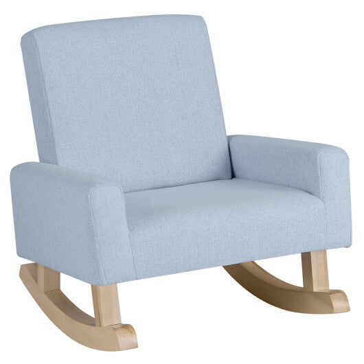 Kids Rocking Chair with Solid Wood Legs-Blue LuxuryLifeWay Online Store