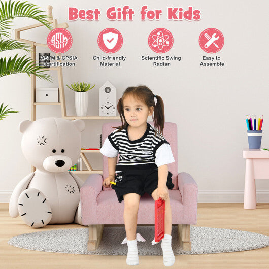 Kids Rocking Chair with Solid Wood Legs-Blue LuxuryLifeWay Online Store