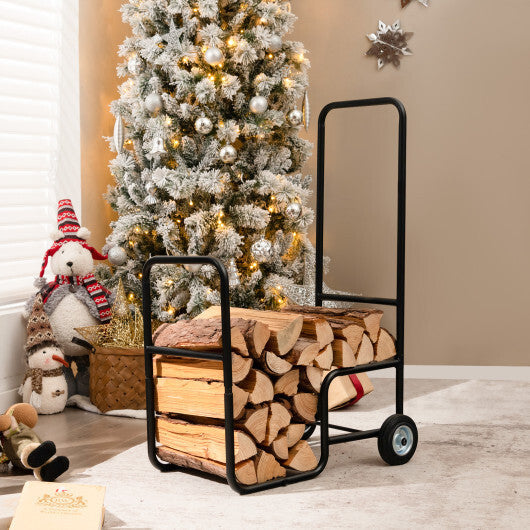 Firewood Log Cart Carrier with Anti-Slip and Wear-Resistant Wheels LuxuryLifeWay Online Store