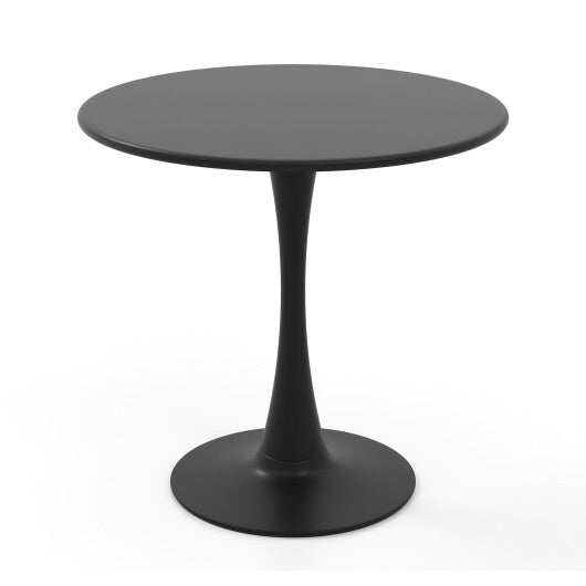 31.5 Inch Round Dining Table with Anti-Slip PP Ring-Black LuxuryLifeWay Online Store