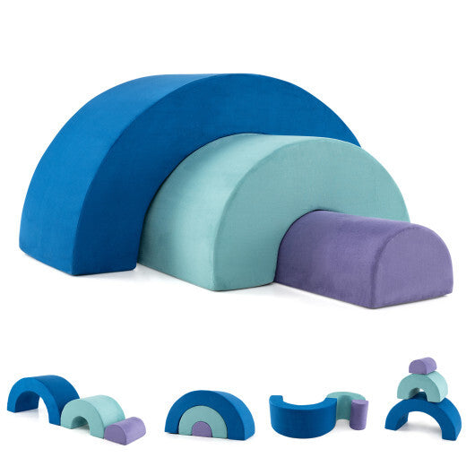 Rainbow Arc Climber Playset Foam Climbing Blocks with Machine Washable Covers-Multicolor LuxuryLifeWay Online Store