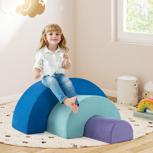 Rainbow Arc Climber Playset Foam Climbing Blocks with Machine Washable Covers-Multicolor LuxuryLifeWay Online Store