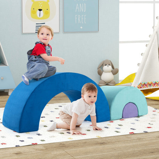 Rainbow Arc Climber Playset Foam Climbing Blocks with Machine Washable Covers-Multicolor LuxuryLifeWay Online Store
