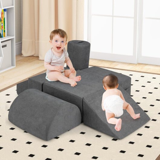 6-Piece Baby Climbing Blocks with 30D High-Density Foam and Carrying Handles-Multicolor LuxuryLifeWay Online Store