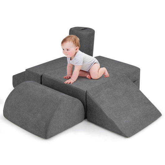 6-Piece Baby Climbing Blocks with 30D High-Density Foam and Carrying Handles-Multicolor LuxuryLifeWay Online Store