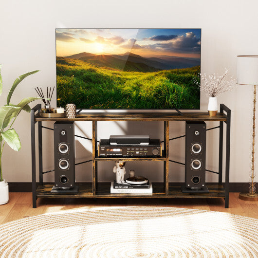TV Stand for 55 Inch TVs Industrial Entertainment Center-Rustic Brown LuxuryLifeWay Online Store