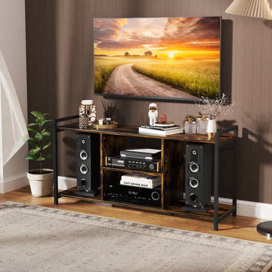 TV Stand for 55 Inch TVs Industrial Entertainment Center-Rustic Brown LuxuryLifeWay Online Store