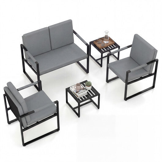 Modern Loveseat Sofa 2 Seater Small Couch-Brown