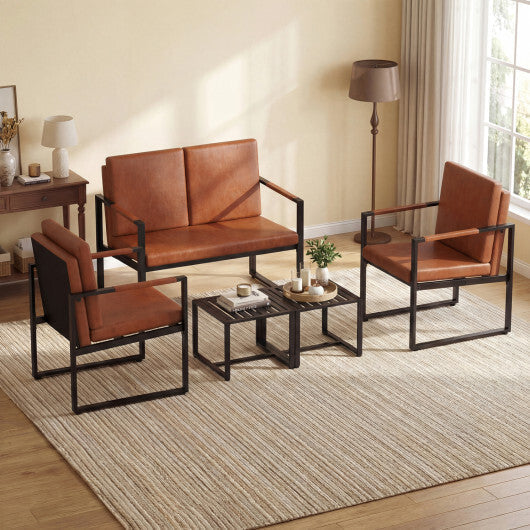 Set of 2 Metal End Tables with Slatted Tabletop-Black LuxuryLifeWay Online Store