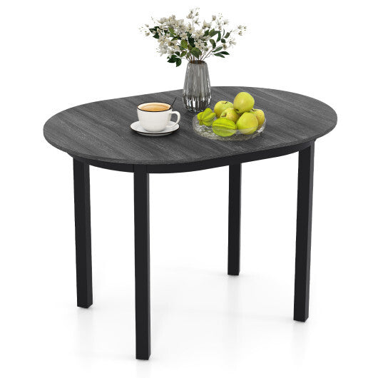 43 Inch Wooden Dining Table with Rubber Wood Legs for 2-4 People-Black LuxuryLifeWay Online Store