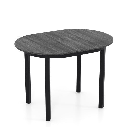 43 Inch Wooden Dining Table with Rubber Wood Legs for 2-4 People-Black LuxuryLifeWay Online Store