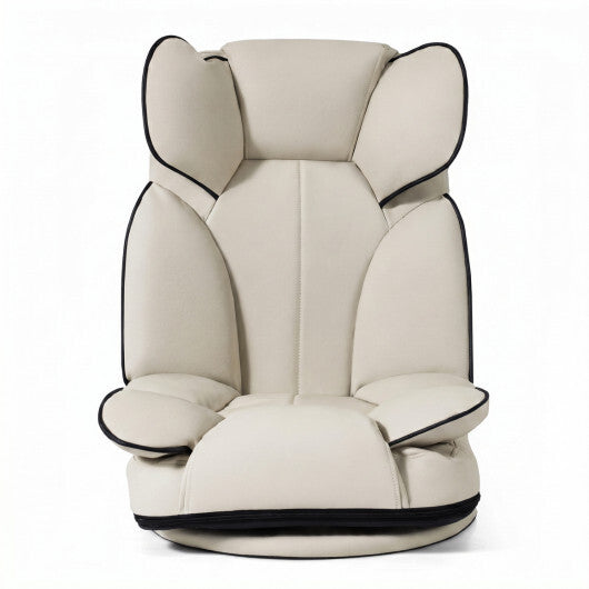 360 Degree Swivel Floor Gaming Chair with 6-Position Adjustable Backrest and Sponge Filling-Gray LuxuryLifeWay Online Store