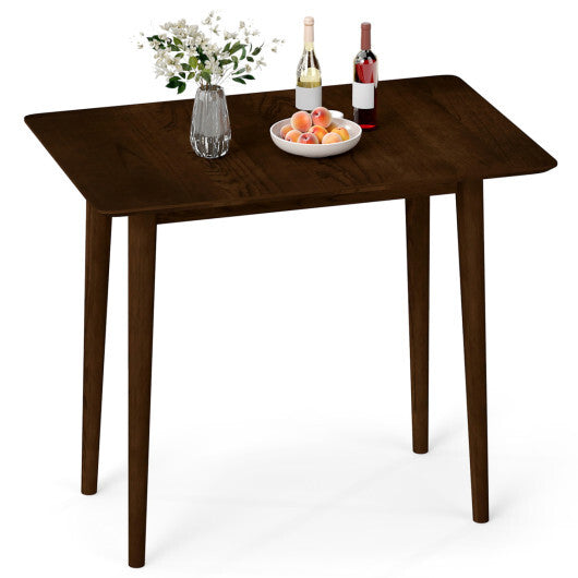 Rectangular Wooden Dining Table for 2-4 34 Inch Farmhouse Solid Wood Kitchen Table-Walnut LuxuryLifeWay Online Store