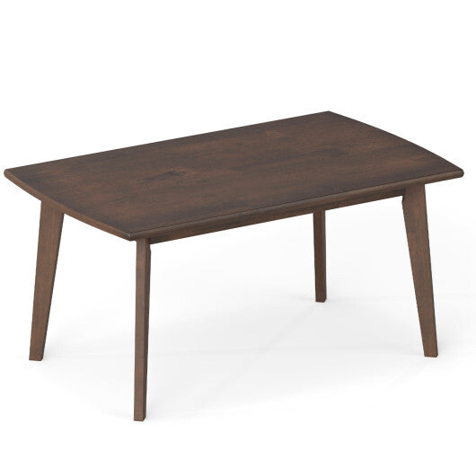 Solid Wood Modern Coffee Table with Tapered Legs-Walnut LuxuryLifeWay Online Store