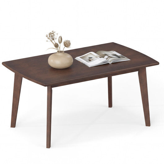 Solid Wood Modern Coffee Table with Tapered Legs-Walnut LuxuryLifeWay Online Store