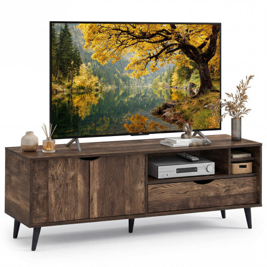 TV Stand for TVs up to 65 Inches Rustic Entertainment Center-Brown LuxuryLifeWay Online Store